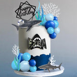 Maxbell 22 Pieces Shark Cake Toppers for Baby Shower Anniversary Valentines Day