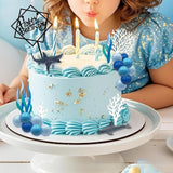 Maxbell 22 Pieces Shark Cake Toppers for Baby Shower Anniversary Valentines Day