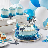 Maxbell 22 Pieces Shark Cake Toppers for Baby Shower Anniversary Valentines Day