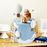 Maxbell 13 Pieces Bear Plane Cake Toppers for Celebration Friends and Family Wedding