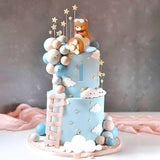 Maxbell 13 Pieces Bear Plane Cake Toppers for Celebration Friends and Family Wedding