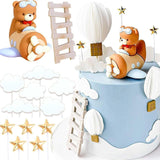 Maxbell 13 Pieces Bear Plane Cake Toppers for Celebration Friends and Family Wedding
