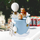 Maxbell 13 Pieces Bear Plane Cake Toppers for Celebration Friends and Family Wedding