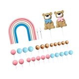 Maxbell 27 Pieces Cake Toppers Artwork for Congratulation Baking Decoration Festival