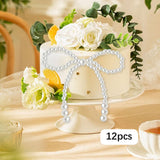 Maxbell 12 Pieces Cupcake Toppers Elegant for Bridal Engagement Bouquets Baby Shower