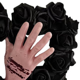 Maxbell Halloween Hand Black Rose Wreath Party Decoration for Window Restaurant Mall