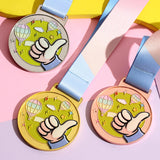 Maxbell Kids Award Medal Decor Team Participation Trophy for Games Gifts Party Favor Yellow