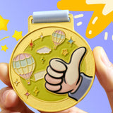 Maxbell Kids Award Medal Decor Team Participation Trophy for Games Gifts Party Favor Yellow