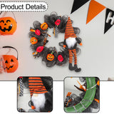 Maxbell Halloween Wreath Pendant Decorative Wreath for House Porch Farmhouse black