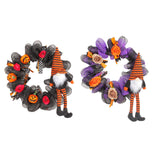 Maxbell Halloween Wreath Pendant Decorative Wreath for House Porch Farmhouse black