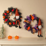 Maxbell Halloween Wreath Pendant Decorative Wreath for House Porch Farmhouse black