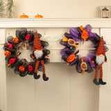 Maxbell Halloween Wreath Pendant Decorative Wreath for House Porch Farmhouse black