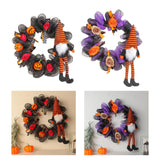Maxbell Halloween Wreath Pendant Decorative Wreath for House Porch Farmhouse black