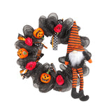 Maxbell Halloween Wreath Pendant Decorative Wreath for House Porch Farmhouse black