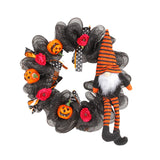 Maxbell Halloween Wreath Pendant Decorative Wreath for House Porch Farmhouse black