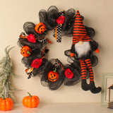 Maxbell Halloween Wreath Pendant Decorative Wreath for House Porch Farmhouse black