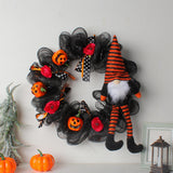 Maxbell Halloween Wreath Pendant Decorative Wreath for House Porch Farmhouse black