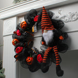 Maxbell Halloween Wreath Pendant Decorative Wreath for House Porch Farmhouse black