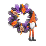 Maxbell Halloween Wreath Pendant Decorative Wreath for House Porch Farmhouse violet