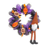 Maxbell Halloween Wreath Pendant Decorative Wreath for House Porch Farmhouse violet