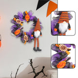 Maxbell Halloween Wreath Pendant Decorative Wreath for House Porch Farmhouse violet