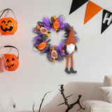 Maxbell Halloween Wreath Pendant Decorative Wreath for House Porch Farmhouse violet