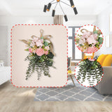 Maxbell Floral Swag Indoor Chrysanthemum Eucalyptus Wreath for Apartment Gift Window Pink