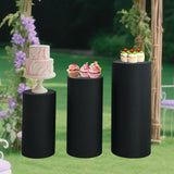 Maxbell Round Dessert Table Cover Cylinder Plinth Cover for Wedding Party Decoration L
