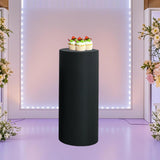 Maxbell Round Dessert Table Cover Cylinder Plinth Cover for Wedding Party Decoration L