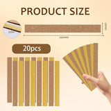 Maxbell 20 Pieces Hat Size Tape Reducer Sweat Liner Insert Cushioning Pad for Summer Width 2 cm