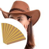 Maxbell 20 Pieces Hat Size Tape Reducer Sweat Liner Insert Cushioning Pad for Summer Width 2 cm