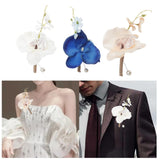 Maxbell Wedding Boutonniere Flower Boutonniere for Engagement Wedding Prom White