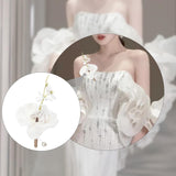 Maxbell Wedding Boutonniere Flower Boutonniere for Engagement Wedding Prom White