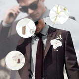Maxbell Wedding Boutonniere Flower Boutonniere for Engagement Wedding Prom White