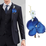 Maxbell Wedding Boutonniere Flower Boutonniere for Engagement Wedding Prom Blue
