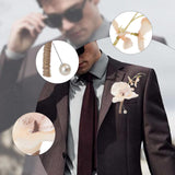Maxbell Wedding Boutonniere Flower Boutonniere for Engagement Wedding Prom Champagne color