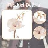 Maxbell Wedding Boutonniere Flower Boutonniere for Engagement Wedding Prom Champagne color