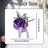 Maxbell Artificial Men's Rose Boutonniere Decor Wedding Boutonniere for Centerpieces