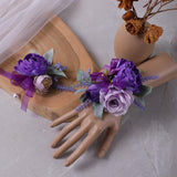Maxbell Artificial Men's Rose Boutonniere Decor Wedding Boutonniere for Centerpieces