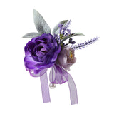Maxbell Artificial Men's Rose Boutonniere Decor Wedding Boutonniere for Centerpieces