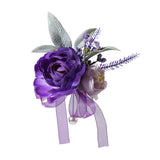 Maxbell Artificial Men's Rose Boutonniere Decor Wedding Boutonniere for Centerpieces