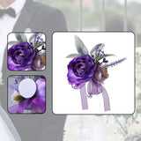 Maxbell Artificial Men's Rose Boutonniere Decor Wedding Boutonniere for Centerpieces