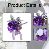 Maxbell Artificial Men's Rose Boutonniere Decor Wedding Boutonniere for Centerpieces