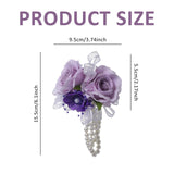 Maxbell Artificial Flower Wrist Corsage Wristlet Band for Bridal Shower Centerpieces