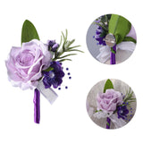 Maxbell Artificial Flowers Boutonniere Suit Decorations for Centerpieces Anniversary