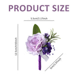 Maxbell Artificial Flowers Boutonniere Suit Decorations for Centerpieces Anniversary