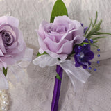 Maxbell Artificial Flowers Boutonniere Suit Decorations for Centerpieces Anniversary