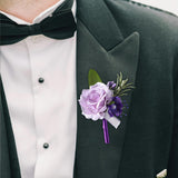 Maxbell Artificial Flowers Boutonniere Suit Decorations for Centerpieces Anniversary