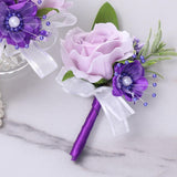 Maxbell Artificial Flowers Boutonniere Suit Decorations for Centerpieces Anniversary