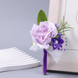 Maxbell Artificial Flowers Boutonniere Suit Decorations for Centerpieces Anniversary
